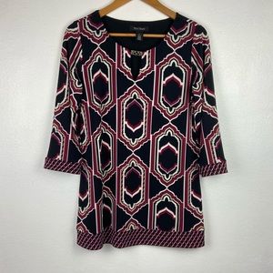 White House black market boho tunic 3/4 sleeve